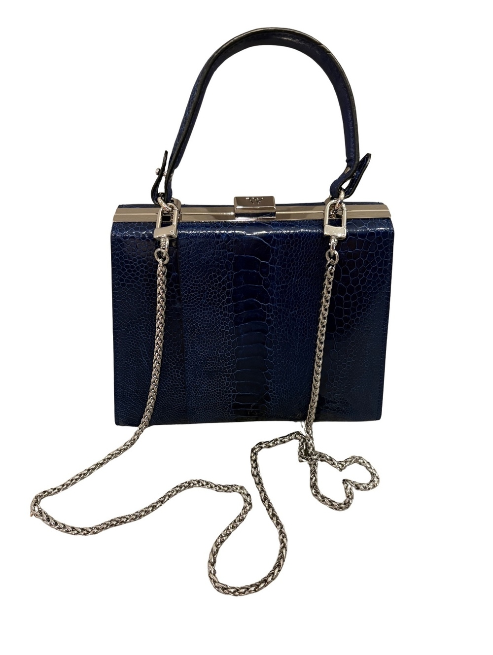 Winklmayr Sophie Blue Ostrich Leather Bag